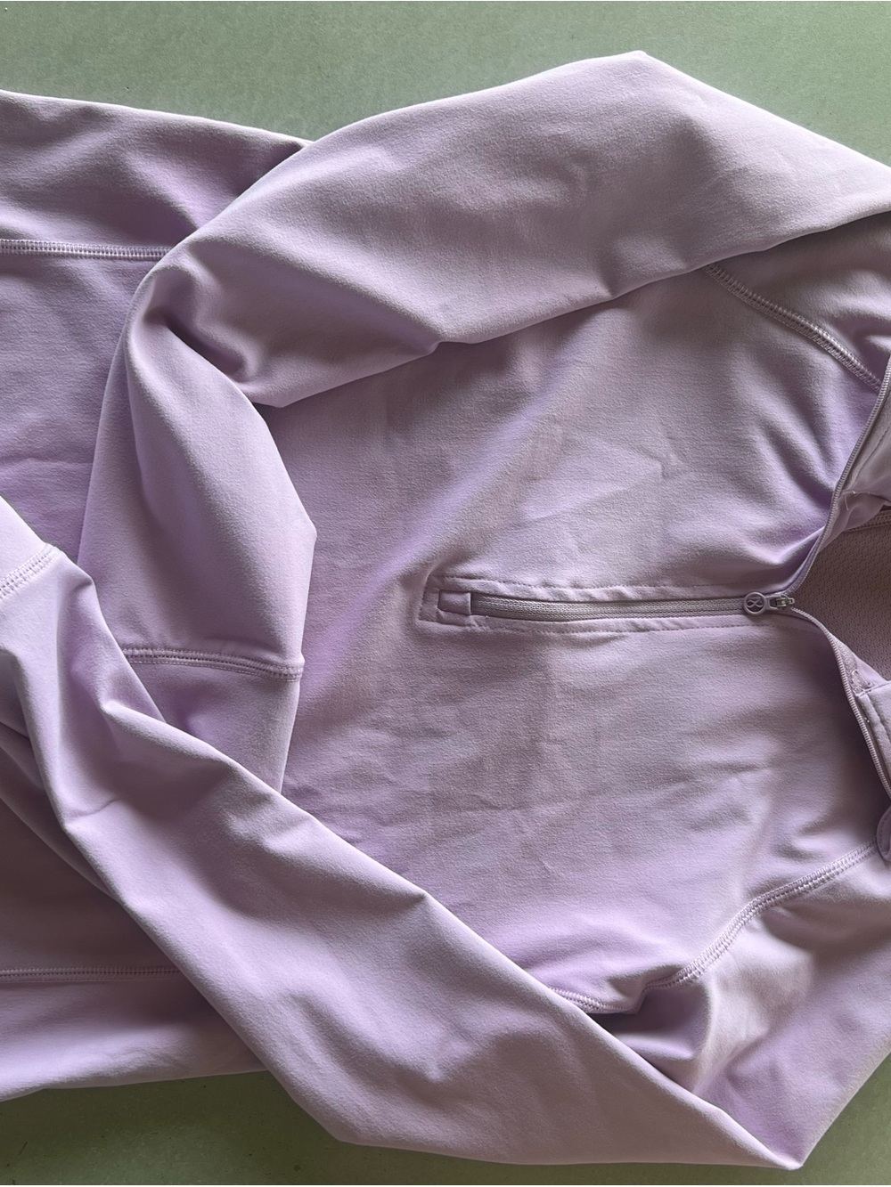 athletic Lavender Half-Zip Utility Jacket